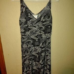 Guilty! black midi strap floral textured dress